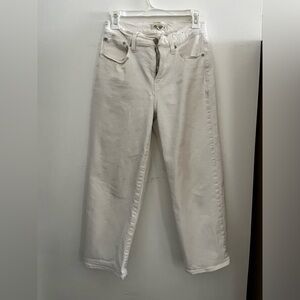 Madewell White Wide-Leg Crop Jeans